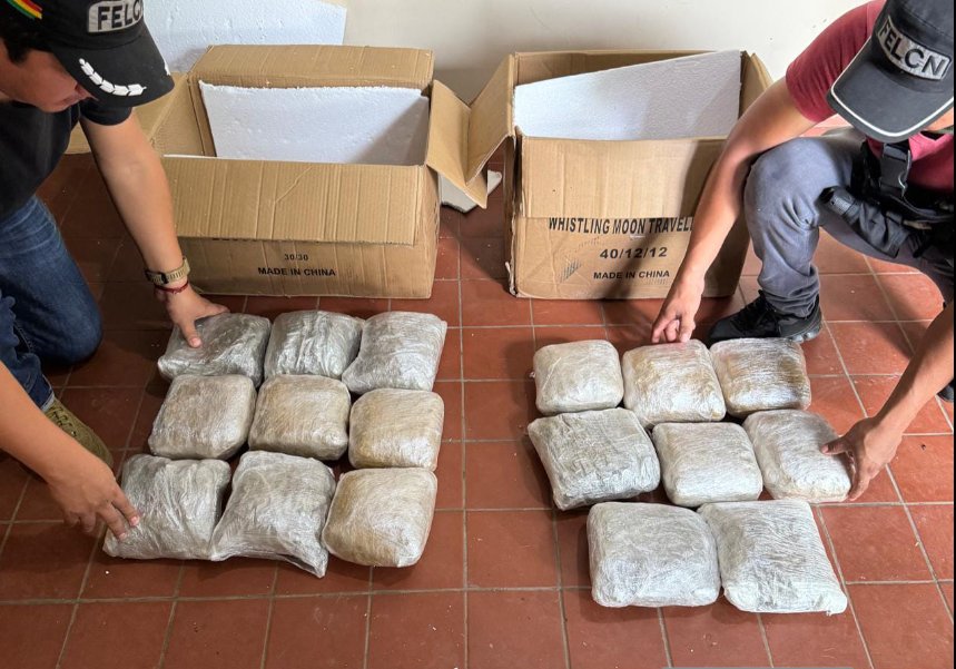 Incautación de marihuana en almacenes en Puerto Quijarro