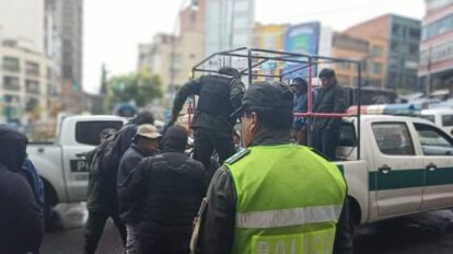 Operativo policial en La Paz