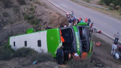 Accidente de bus en Betanzos dejando siete heridos