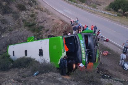 Accidente de bus en Betanzos dejando siete heridos