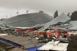 Derrumbe pabellón deportivo en Bahía Blanca