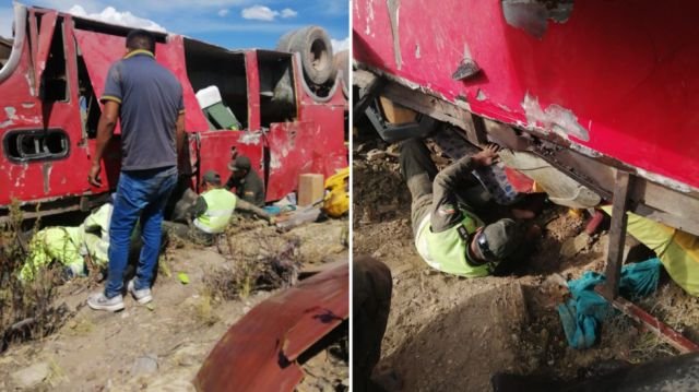 Accidente de bus en Chuquisaca dejando seis fallecidos y 13 heridos