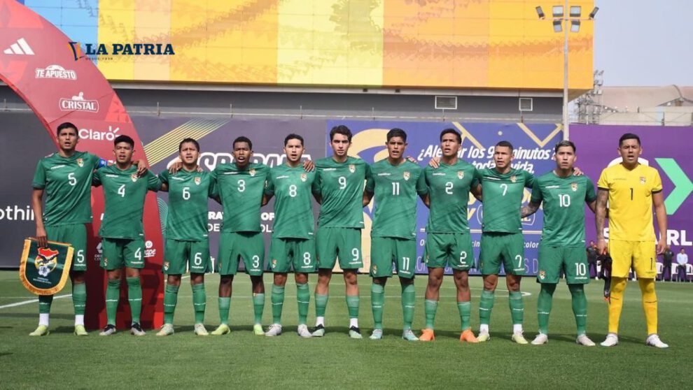 Selección boliviana Sub-23 en partido amistoso contra Perú