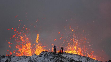 Actividad del volcán en Islandia