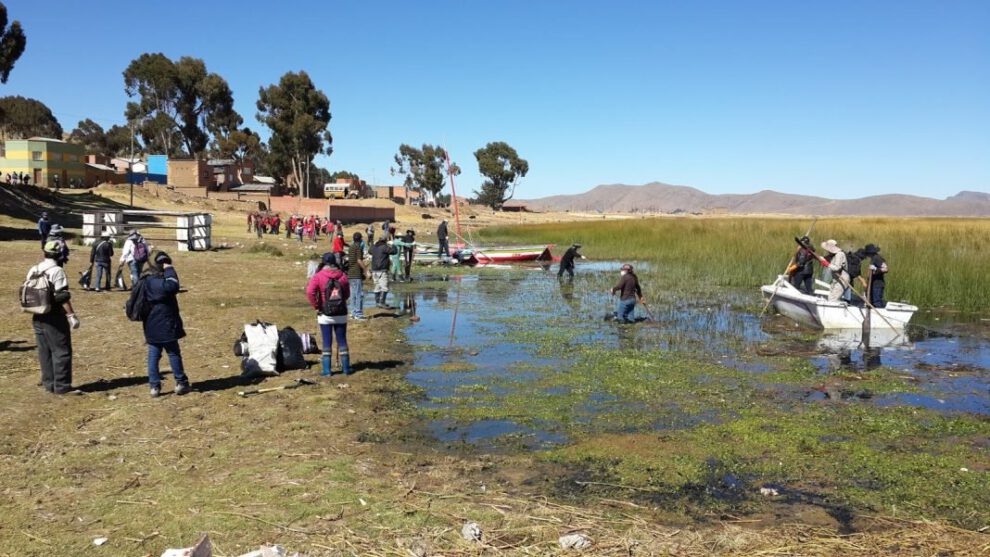 Contaminación en el lago Titicaca
