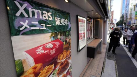Navidad en Japón con pollo frito y tarta de nata