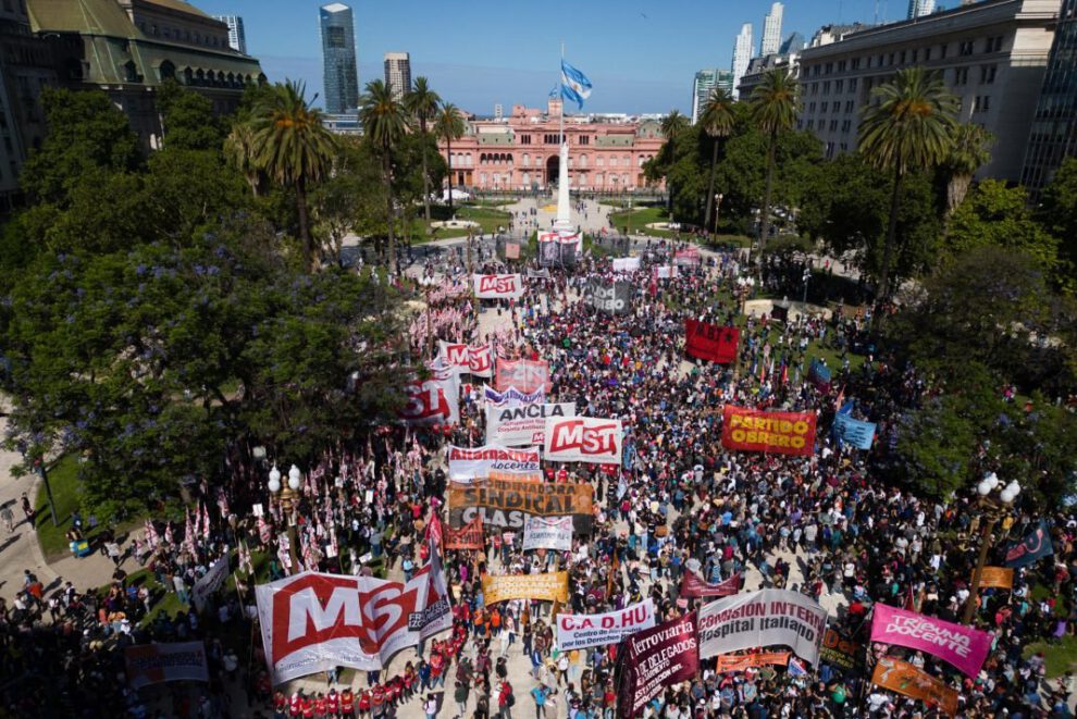 Protestas contra Javier Milei en Buenos Aires