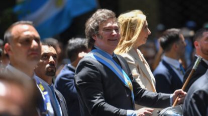 Protesta contra planes económicos de Milei en Buenos Aires