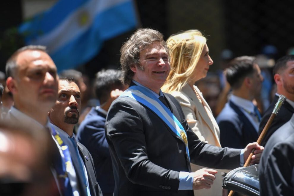 Protesta contra planes económicos de Milei en Buenos Aires