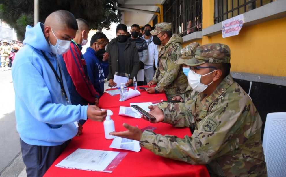 Reclutamiento servicio militar en Bolivia