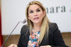 La expresidenta interina Jeanine Añez