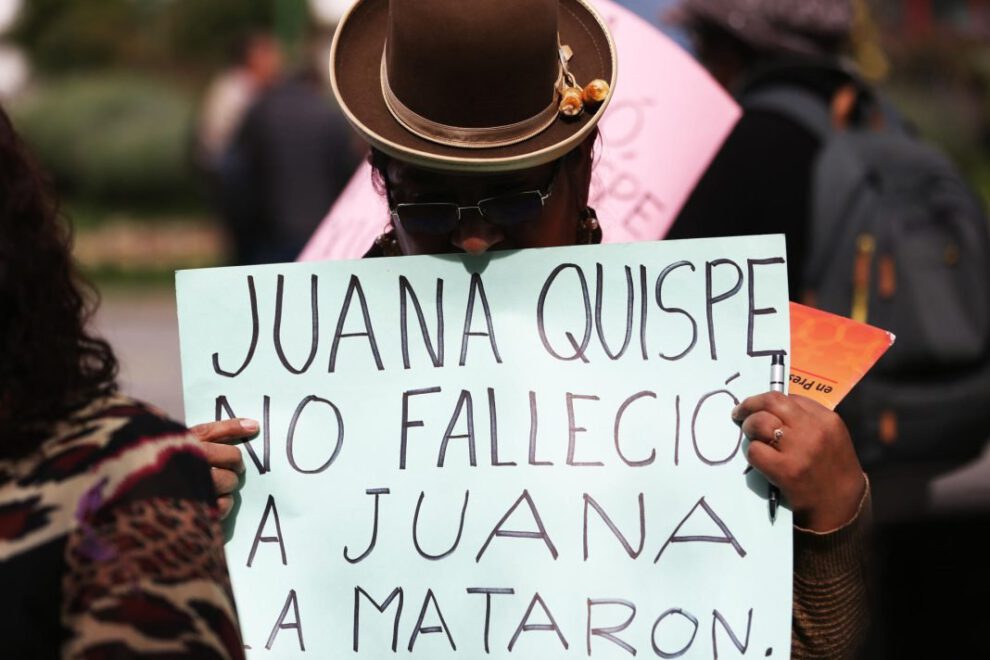 Justicia por asesinato de Juana Quispe en La Paz