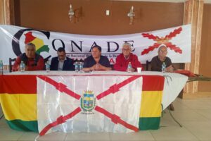 Conade marcha en Sucre para exigir cierre de tribunales judiciales