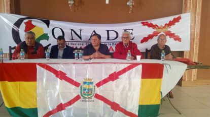 Conade marcha en Sucre para exigir cierre de tribunales judiciales