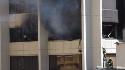 Incendio en Palacio de Comunicaciones en La Paz