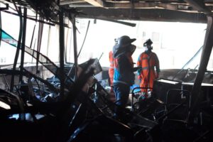 Incendio en oficinas de Vías Bolivia