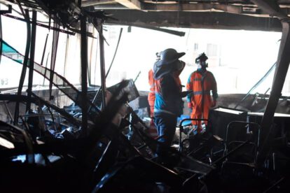 Incendio en oficinas de Vías Bolivia