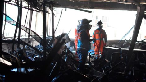 Incendio en oficinas de Vías Bolivia