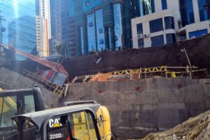 Desplome plataforma construcción Sopocachi