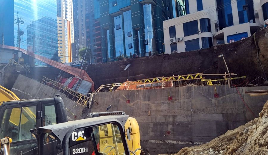 Desplome plataforma construcción Sopocachi