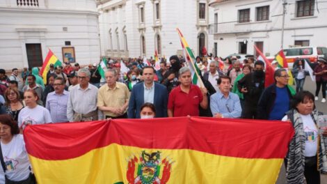 Protestas contra prórroga de magistrados en Sucre