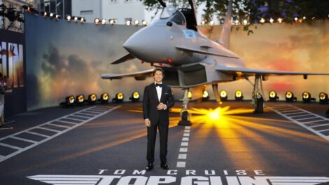 El actor Tom Cruise en el estreno de Top Gun 3