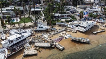 Contaminación marina en Acapulco tras el huracán Otis