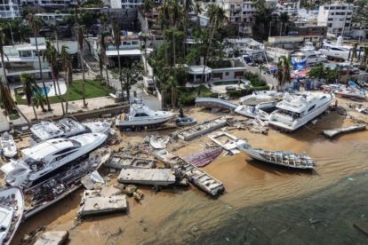 Contaminación marina en Acapulco tras el huracán Otis