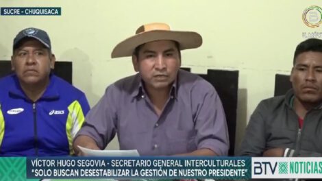 Estado de emergencia en Chuquisaca en apoyo al Gobierno nacional