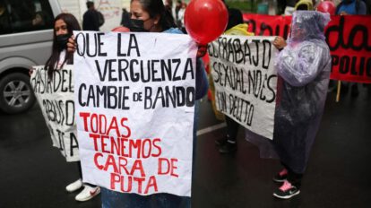 Extorsión policial en Bolivia durante marcha de trabajadoras sexuales