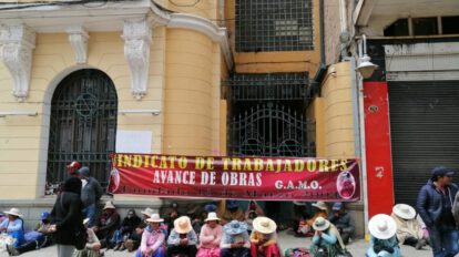 Avance de Obras inicia movilizaciones por destitución de Paola Condori