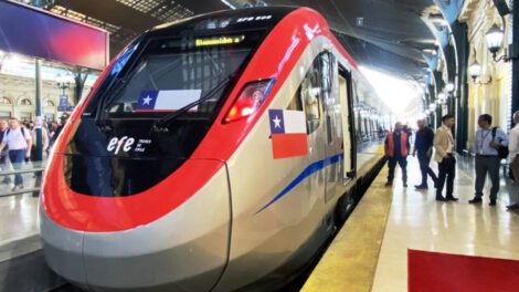 Inauguración del tren express en Chile