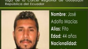 José Adolfo Macías, narcotraficante más buscado de Ecuador