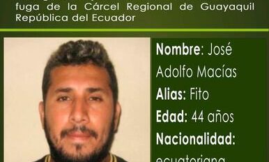 José Adolfo Macías, narcotraficante más buscado de Ecuador