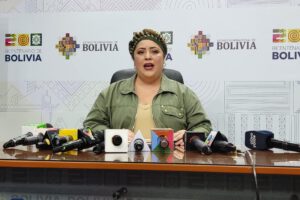Bloqueos en Bolivia según ministra María Nela Padra