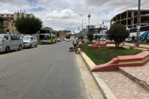Trabajo en accesos principales para el Carnaval de Oruro