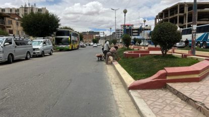 Trabajo en accesos principales para el Carnaval de Oruro