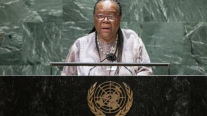 Sentencia contra Israel por genocidio representada por Naledi Pandor