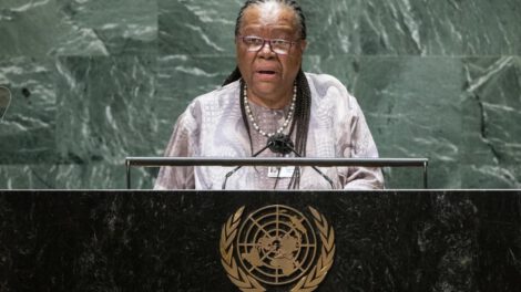 Sentencia contra Israel por genocidio representada por Naledi Pandor