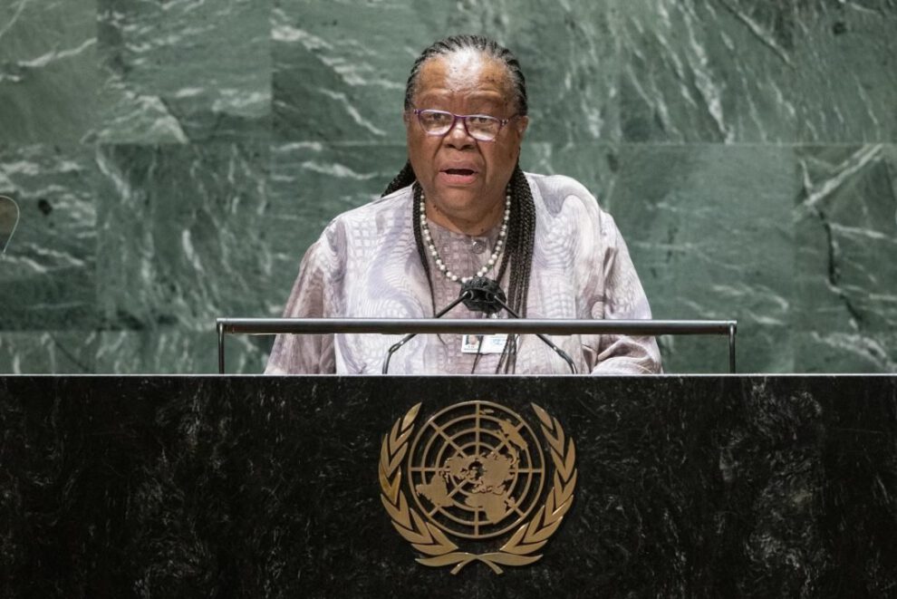 Sentencia contra Israel por genocidio representada por Naledi Pandor