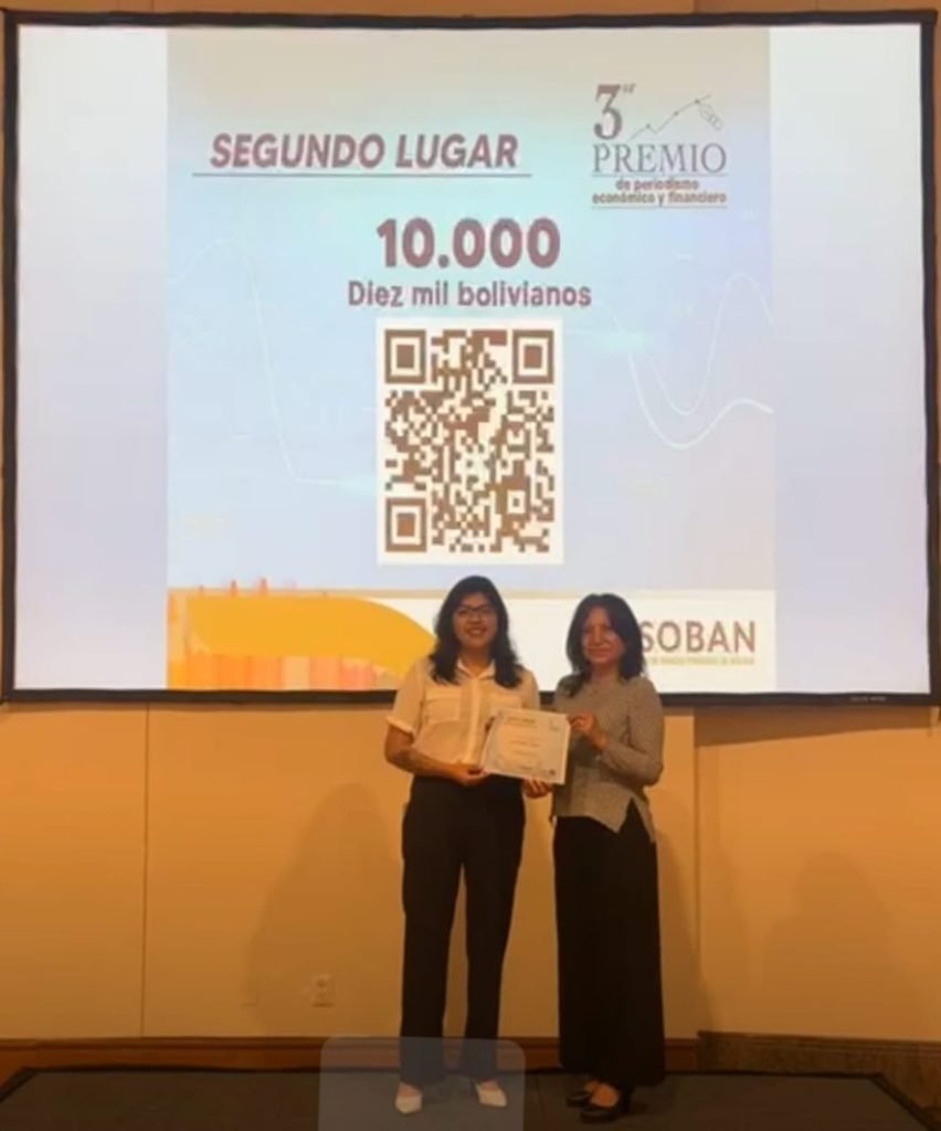 Premio de Periodismo Económico obtenido por Laura Ponce Torrejón