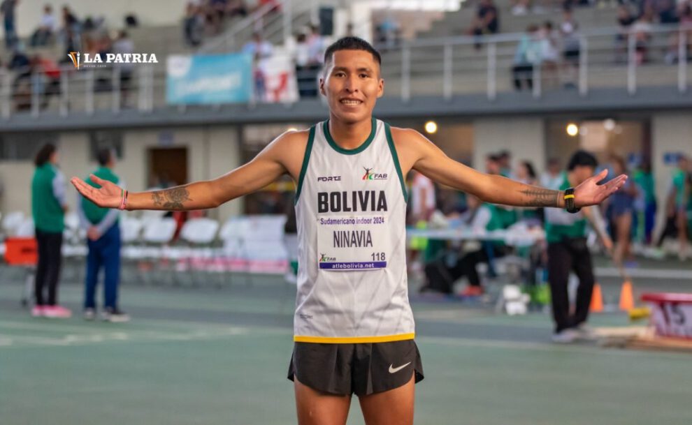David Ninavia cosechó dos medallas de oro en el Sudamericano Indoor