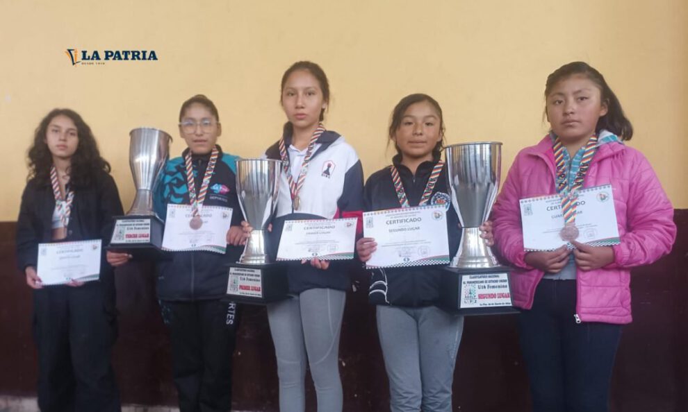 Las ganadoras en la rama femenina en el Festival Panamericano de Ajedrez