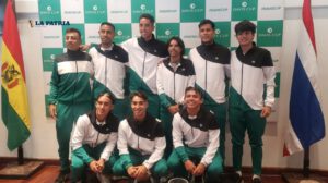 Integrantes del equipo boliviano que afrontarán los partidos de Copa Davis