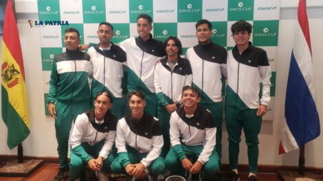 Integrantes del equipo boliviano que afrontarán los partidos de Copa Davis