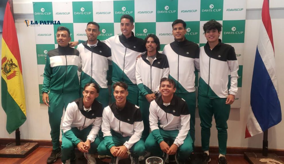 Integrantes del equipo boliviano que afrontarán los partidos de Copa Davis