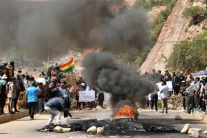Bloqueo de carreteras en Bolivia