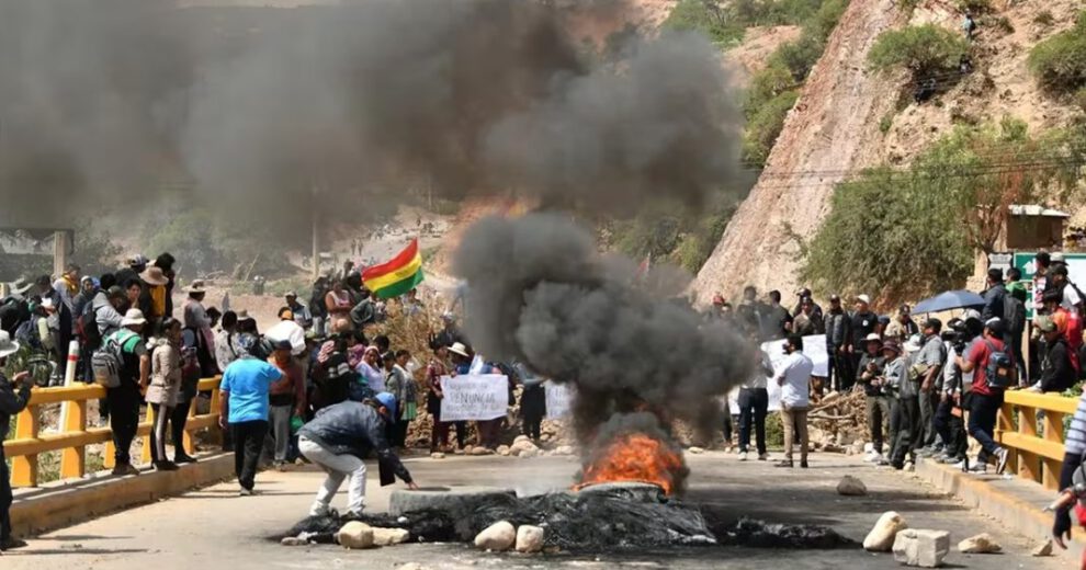 Bloqueo de carreteras en Bolivia