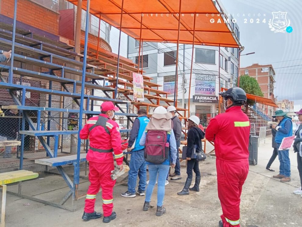 Inspección graderías Carnaval de Oruro