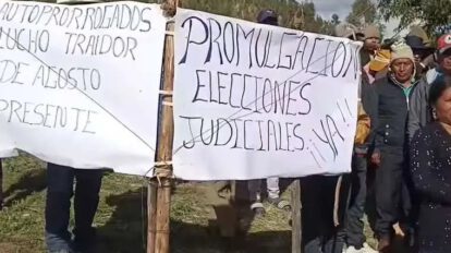 Ley de elecciones judiciales y levantamiento de bloqueo
